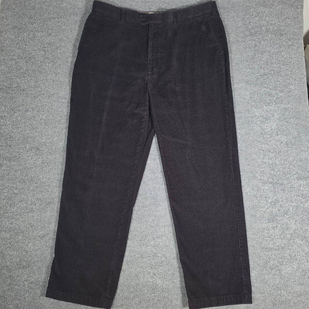 Savane Select Edition Mens Black Corduroy Pants 40x32 Cotton Straight Leg
